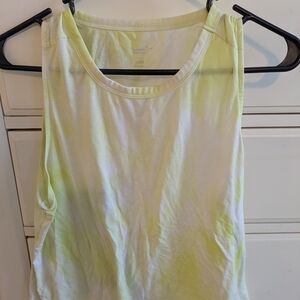 Old Navy Women's Scoop Neck Tank Top - Pale Yellow Tie-Dye